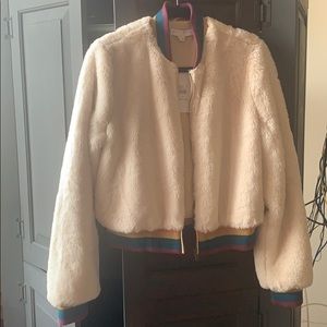 Spiritual gangster faux fur jacket